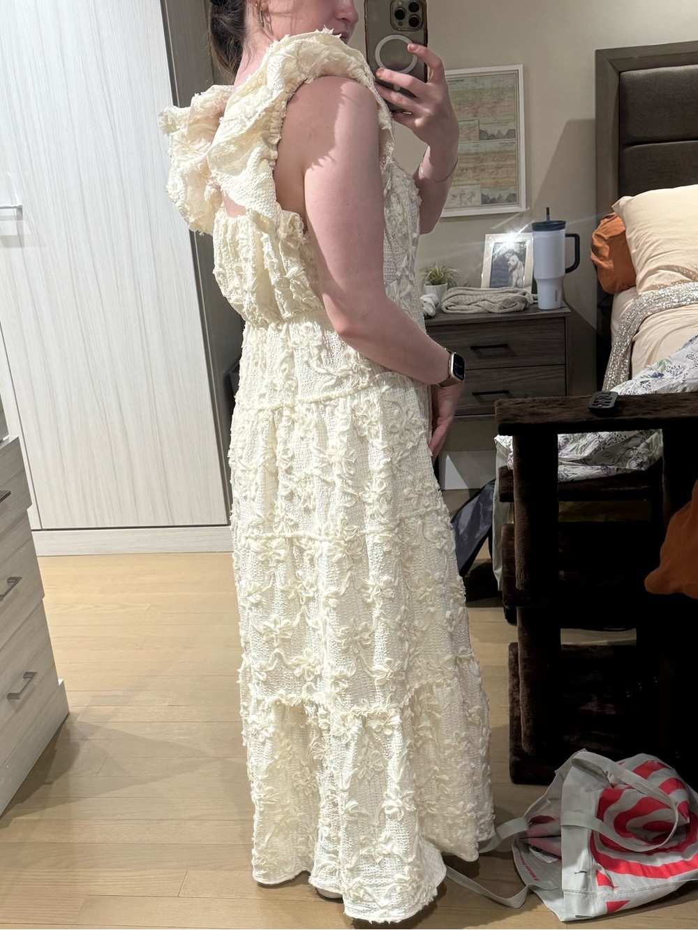 English Factory Cream Lace Tiered Maxi Dress - Picture 3 of 5